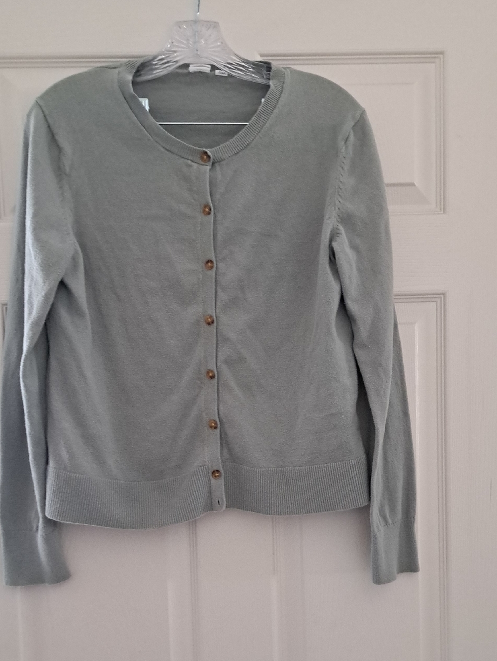 GAP Factory Light Sage Green Button-Front Women's Cardigan